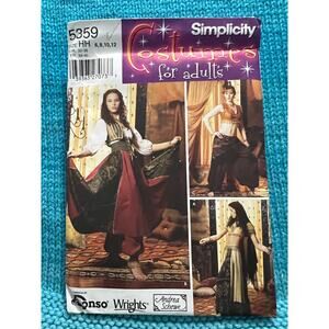 Simplicity 5359 Sewing pattern bell dancer costume size 6 8 10 12